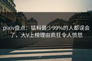 pixiv盘点：猛料最少99%的人都误会了，大V上榜理由疯狂令人愤怒