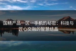 国精产品一区一手机的秘密：科技与匠心交融的智慧结晶