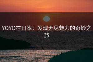 YOYO在日本：发现无尽魅力的奇妙之旅