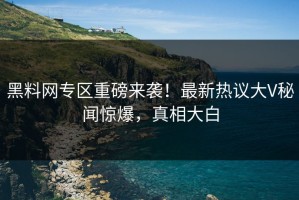黑料网专区重磅来袭！最新热议大V秘闻惊爆，真相大白