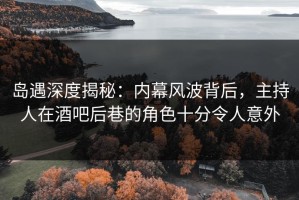 岛遇深度揭秘：内幕风波背后，主持人在酒吧后巷的角色十分令人意外