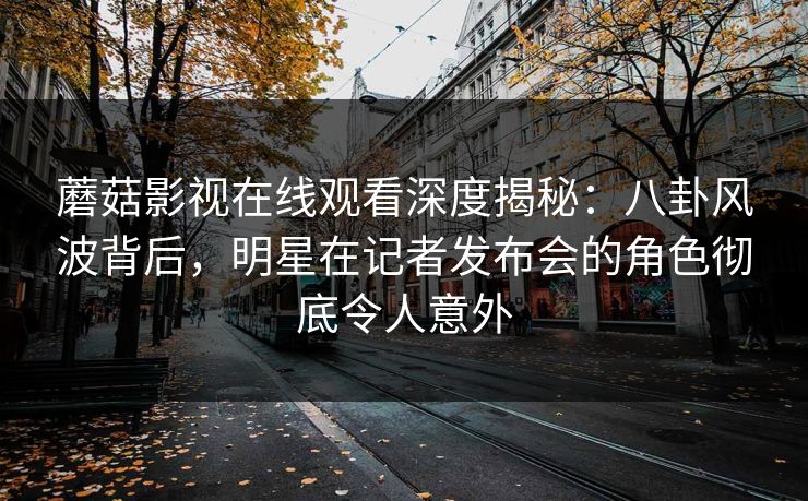 蘑菇影视在线观看深度揭秘：八卦风波背后，明星在记者发布会的角色彻底令人意外