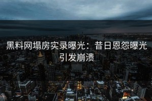 黑料网塌房实录曝光：昔日恩怨曝光引发崩溃