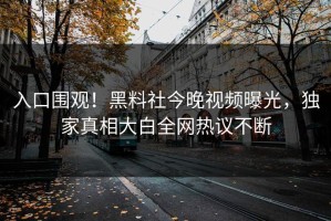 入口围观！黑料社今晚视频曝光，独家真相大白全网热议不断